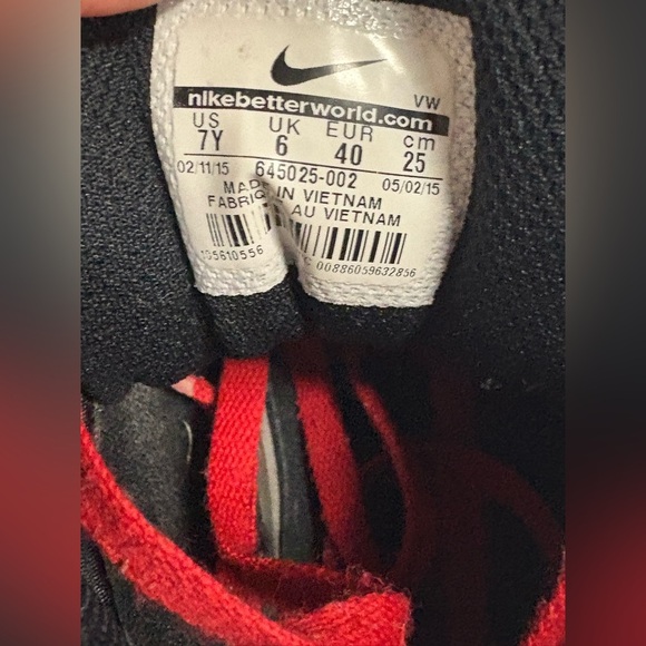 Nike Boys SB Mogan 2 645025-002 Black Gray Red Mid-Top Sneaker Shoes Size 7Y - Picture 6 of 7